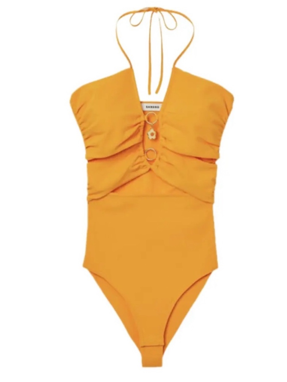 Sandro Assiya Halter Bodysuit Orange